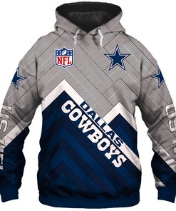 Dallas Cowboys Thunder Graphic 3D Zip Hoodie - Gifts For Fans With All Over Print Hoodie Printful 