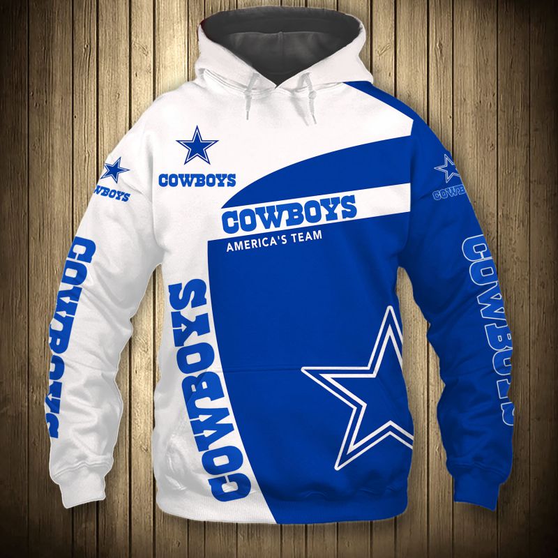Dallas Cowboys Zip Hoodie 3D - Gifts For Fans With 3D Hoodies For Men Graphic