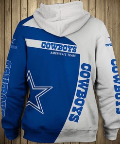 Dallas Cowboys Zip Hoodie 3D - Gifts For Fans With 3D Hoodies For Men Graphic