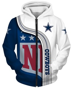 Dallas Cowboys Zipper Hoodie 3D Football - Men'S Gift With 3D Graphic Hoodies