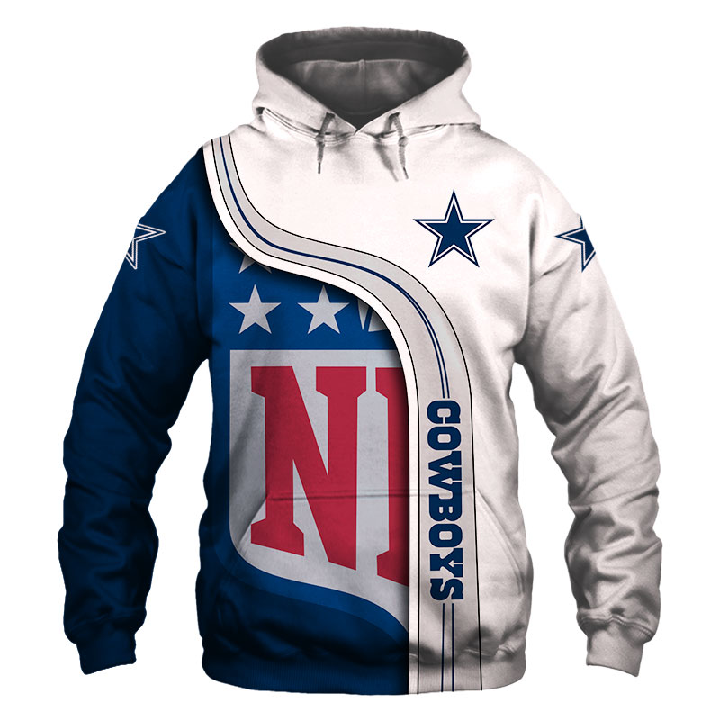 Dallas Cowboys Zipper Hoodie 3D Football - Men'S Gift With 3D Graphic Hoodies