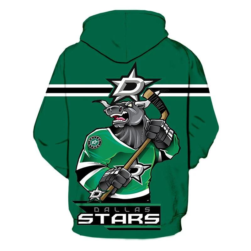 Dallas Stars Hoodie 3D Mascot Printed Hoodie For Fans