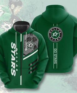 Dallas Stars Thunder 3D Pullover - Nhl Hoodie With 3D Hoodies With Zippers