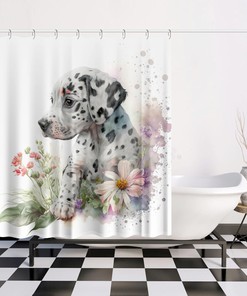 Dalmatian Dog Lover Gift Bath Curtain Shower Curtain For Bathroom Decor