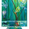 Dancing with Dragonflies Nature Restroom Shower Curtain Waterproof Washable