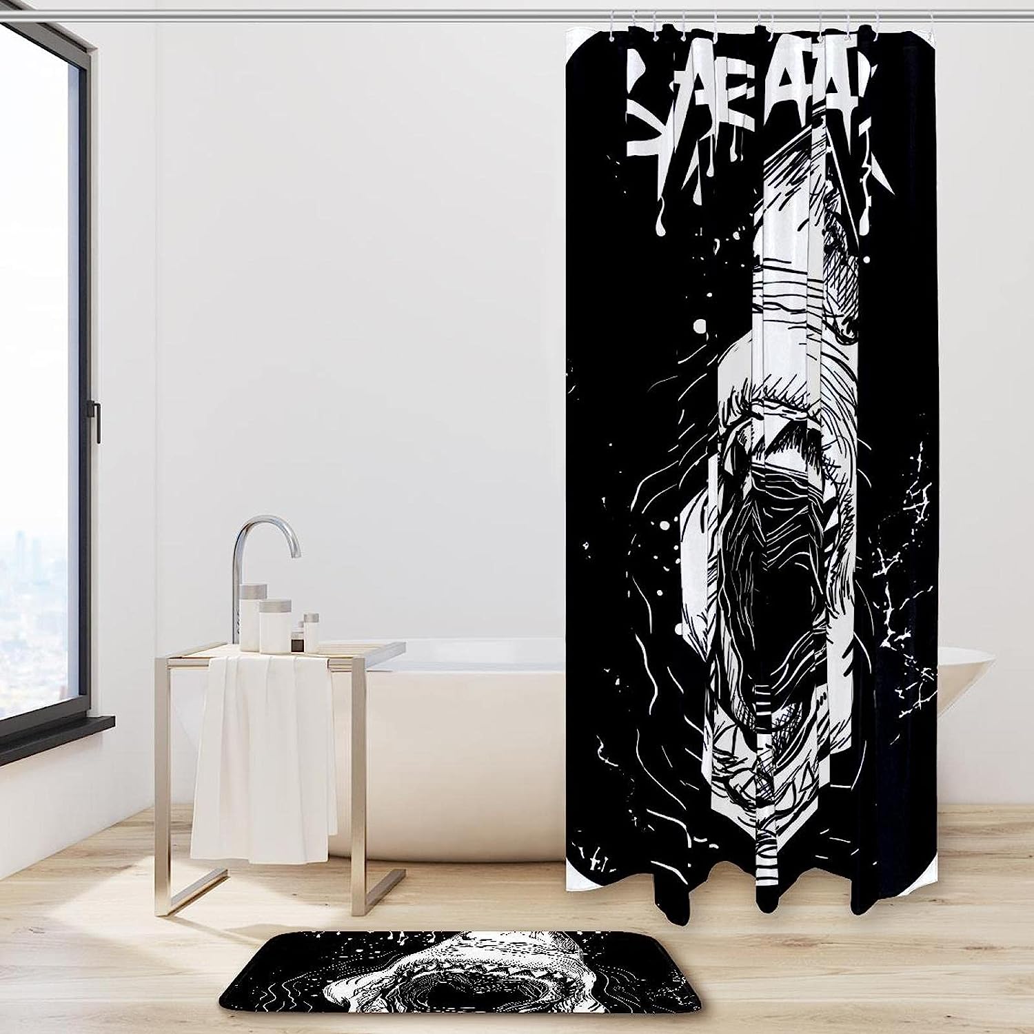 Danger Shark Attack Shower Curtain For An Exciting Bathroom Decor - Image 2