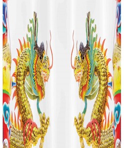Dangerous Fantastic Creature Dragon Shower Curtain Stable