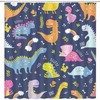 Dark Blue Cartoon Dinosaur Printed Shower Curtain For Children'S Bathroom Decor