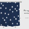 Dark Blue Star Shower Curtain, Waterproof and Washable