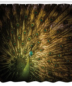 Dark Feather Print Shower Curtain for Your Bathroom - Unique Design