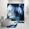 Dark Forest Magic Elk Animal Bathroom Shower Curtain For Nature Lover