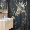 Dark Goblincore Giraffe Animal Nature Shower Curtain For Unique Bathroom Refresh Gifts