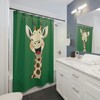 Dark Green Giraffe Shower Curtain - Unique Bathroom Decor