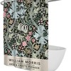 Dark Green William Morris Floral Bohemian Shower Curtain for a Chic and Relaxing Bathroom Decor