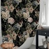 Dark Moody Flowers Modern Goth Grunge Shower Curtain For A Unique Bathroom Decor