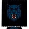 Dark Tiger Waterproof Fabric Shower Curtain For Animal Lovers Bathroom Decor