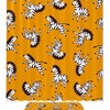 Dark Yellow Zebra Design Shower Set With Waterproof Fabric And Bath Accessories