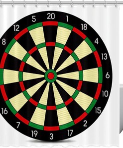 Darts Game Theme Shower Curtain For Home Decor