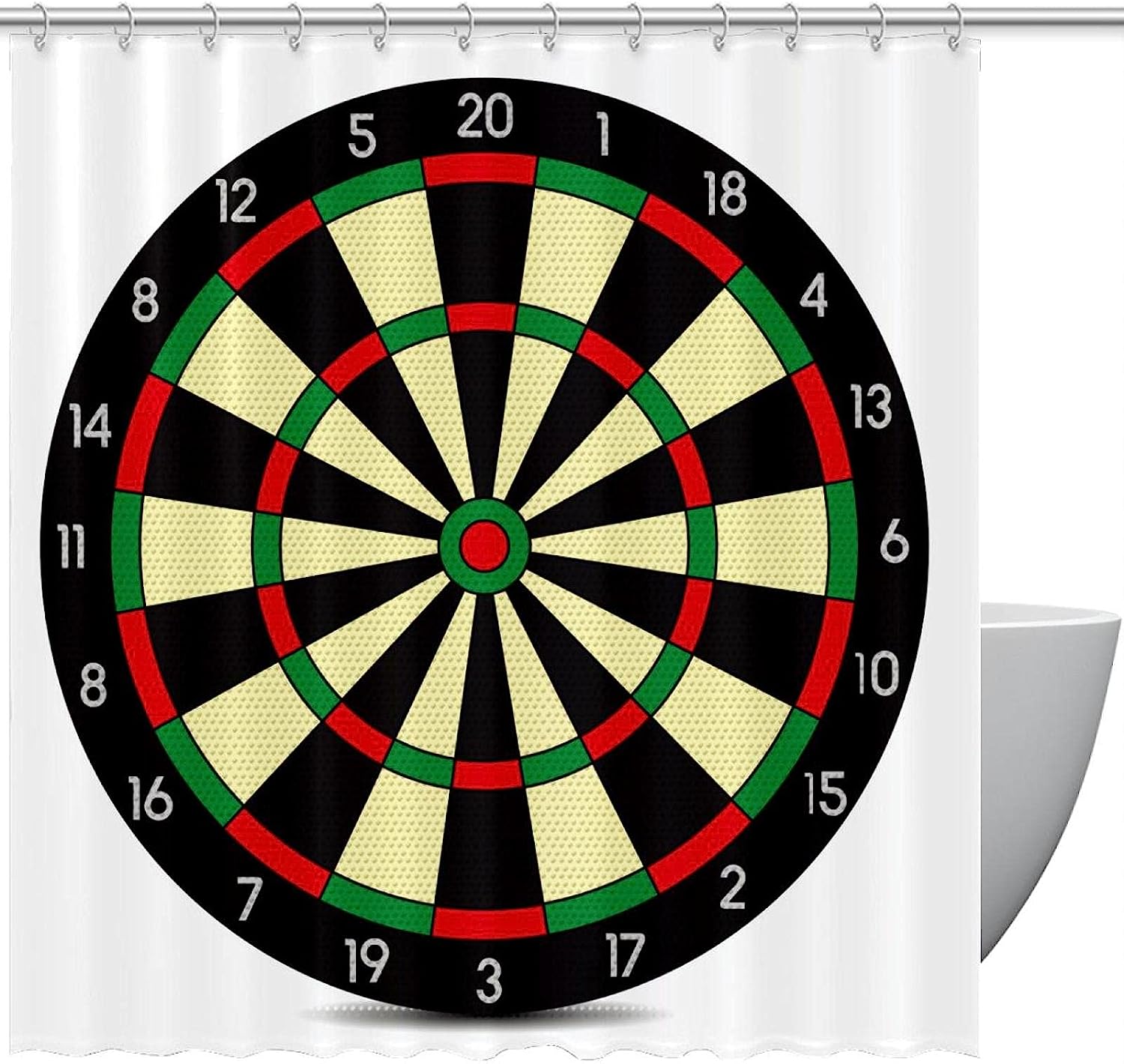 Darts Game Theme Shower Curtain For Home Decor