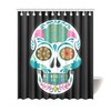 Day of the Dead Mexican Skull Shower Curtain - Colorful and Meaningful Bathroom Decor - Waterproof