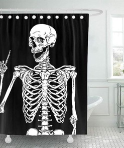 Day of the Dead Skull Print Shower Curtain for a Festive and Colorful Bathroom