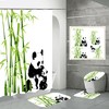 Dazzling Panda Bamboo Animals Print Shower Curtain for Bathroom