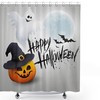 Dead Tree And Moon Halloween Shower Curtain - Creepy Retro Bathroom Decor