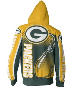 Death Smoke Graphic All Over Print 3D Zip Hoodie For Fans Of Green Bay Packers