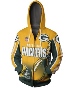 Death Smoke Graphic All Over Print 3D Zip Hoodie For Fans Of Green Bay Packers