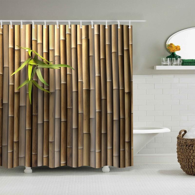 Decorate Your Bathroom With A Waterproof Bamboo Shower Curtain, Keep It Looking Fresh
