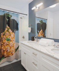 Decorate Your Bathroom with This Cheerful Pineapple Shower Curtain