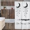 Decorative Celestial Black and White Modern Bathroom Design Shower Curtain 
