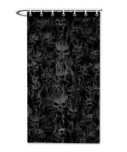 Decorative Dark Smoke Skull Bachelor Size Shower Curtain