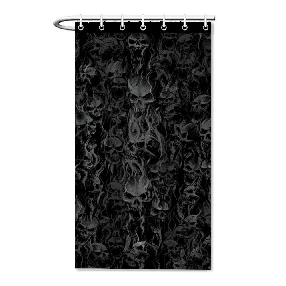 Decorative Dark Smoke Skull Bachelor Size Shower Curtain