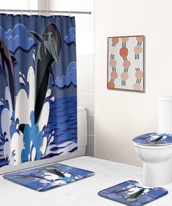 Decorative Dolphin Shower Curtain