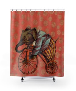 Decorative Elephant Shower Curtain For Bathroom 