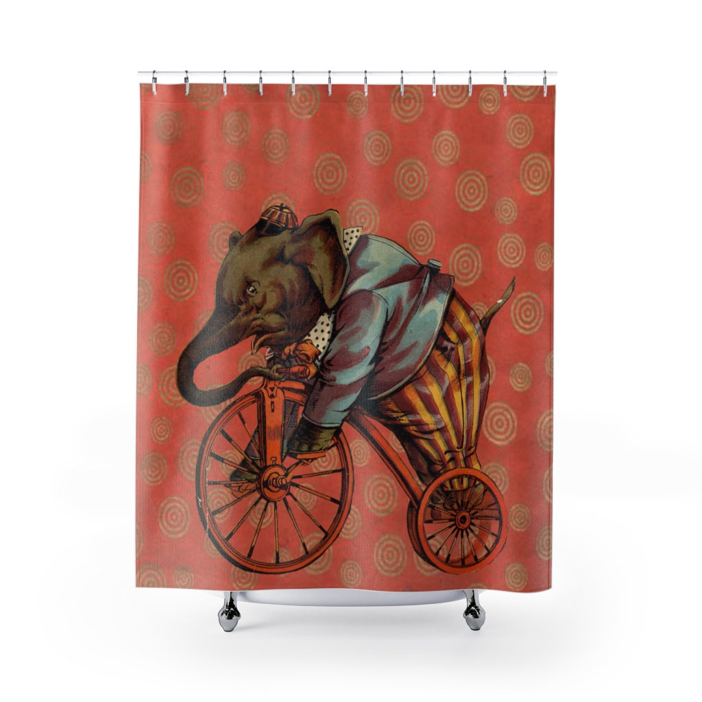Decorative Elephant Shower Curtain For Bathroom