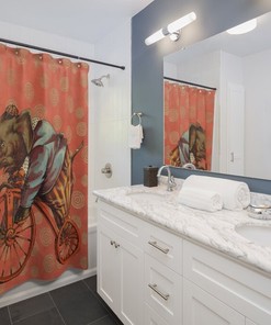 Decorative Elephant Shower Curtain For Bathroom