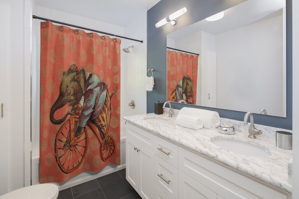 Decorative Elephant Shower Curtain For Bathroom