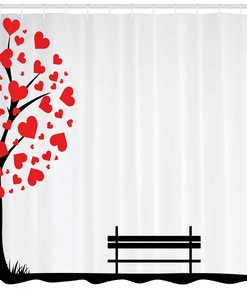 Decorative Heart Shower Curtain To Liven Up Your Bathroom