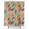 Decorative House Plants Shower Curtain with Tropical Leaves Design for Bathroom, Plant Lover Gift 