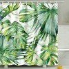 Decorative Palm Leaf Shower Curtain for a Natural Bathroom Decor