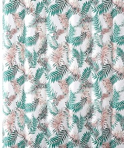 Decorative Palm Leaves Tropical Shower Curtain, Bathroom Decor by VCNY Home