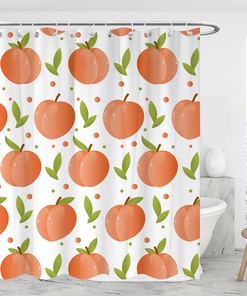 Decorative Peach Shower Curtain For Elegant Bathroom Decor