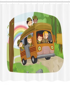 Decorative Residential Shower Curtain for Bathroom Decoration
