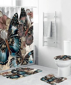 Decorative Shower Curtains With Unique Butterfly Designs - Ideal For Modern Bathroom Decor