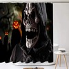 Decorative Skull Waterproof Shower Curtain For Halloween Bathroom Decor