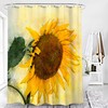 Decorative Sunflower Shower Curtain for Nature-Inspired Bathroom Decor, 72x72 - Unique Shower Curtains