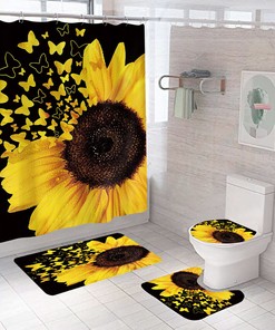 Decorative Sunflower Shower Curtain for a Stylish and Fashionable Bathroom