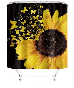 Decorative Sunflower Shower Curtain for a Stylish and Fashionable Bathroom